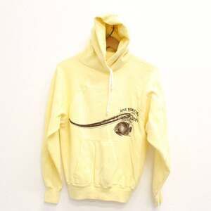 Vintage 80s Dive Bonaire Yellow Hooded Sweatshirt Large